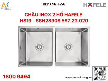 Chậu rửa bát inox 2 hố Hafele HS19 - SSN2S90S ( 567.23.020 )
